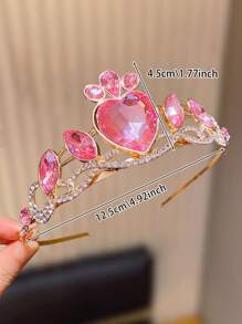1/2/3 Pieces Of Multi-Color Heart-Shaped High-End Party Crown Headbands, The Best Gift For Oneself And Others, Suitable For Birthday Parties And Daily Travel