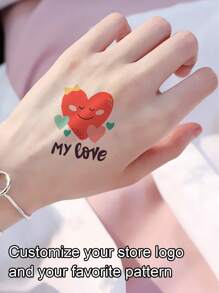 12-300 Pcs Custom Temporary Tattoo Stickers, Personalized Wedding Tattoo Stickers, Customized Valentine's Day Gifts, Customized Text, Logo, Thank You Stickers, Children's Stickers, Party Stickers, Suitable Graduation, Birthday Gifts, Bride Groom Decor, Bachelorette Party, Ideal Gifts For Him/Her, Lovers, Friends, Girls, Besties, Multi-Functional, Ornamental, Letter