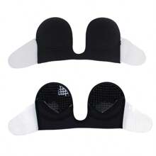 Women's Sticky Self Adhesive Invisible Strapless Reusable Silicone Push Up Backless Bra, Adhesive Bra Reusable Strapless Silicone Gathering Invisible Adhesive Bra Backless Dress - Multicolor - View 10