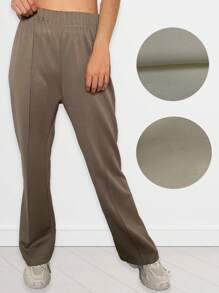 Set de 2 pantalones para mujer y hombre, kit de pareja, casuales y elegantes, colores sólidos, muy frescos y ligeros, aptos para temporadas de primavera y verano. Tela de poliéster, algodón y elastano, ajuste de cintura natural con resorte. El pantalón del hombre cuenta con bolsillos y cordón de ajuste. Las tallas de los pantalones están especificadas en la tabla de tallas en las fotos. Según la talla del kit que elijas, te llegarán las tallas de los pantalones. - Gris - Ver 10