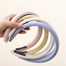 缎面发箍~高颅顶宽边甜美漂亮发箍春夏新款发卡发饰 - 彩色 - 查看 3