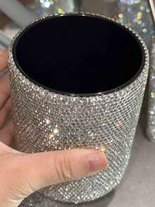 1 pezzo Portapennelli per trucco in cristallo scintillante, organizer per strumenti cosmetici, portapenne, decorazione da scrivania, regalo per compleanni, feste, Natale, Ringraziamento, per famiglia e amici