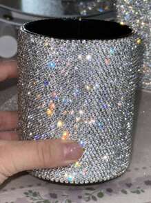 1 pezzo Portapennelli per trucco in cristallo scintillante, organizer per strumenti cosmetici, portapenne, decorazione da scrivania, regalo per compleanni, feste, Natale, Ringraziamento, per famiglia e amici