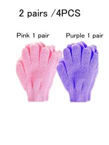 2/4 pezzi Guanti da bagno, Asciugamani da bagno, Guanti esfolianti da bagno, Asciugamani da bagno doppia faccia per massaggio, Spugne per il bagno con gel doccia, Perfetti strumenti per la pulizia del corpo, adatti per uso domestico