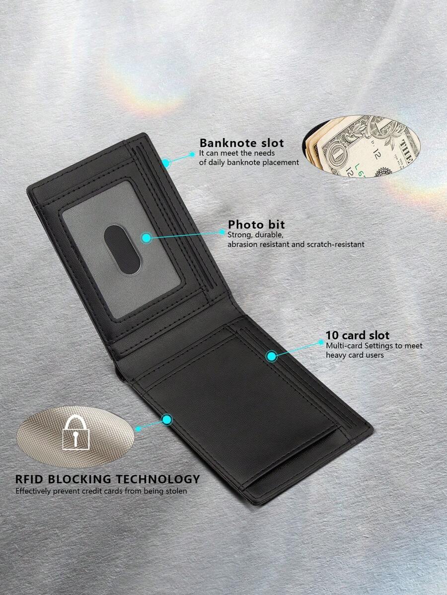 RFID Blocking Ultra-Thin Carbon Fiber Wallet For Men, With ID Window ...