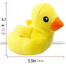 Juguete de pato chillón, juguete masticable suave para razas medianas y pequeñas, con efecto de sonido interactivo, adecuado para jugar y entrenar, excelente para masticadores agresivos