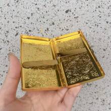 Gold Color Metal Cigarette Case For Women Luxury Metal Carved Cigarette Case Smoke Box High Quality Ladies Smoke Boxes Birthday Gifts Valentine's Day Gift