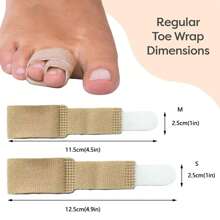 4pcs Reusable Fabric Toe Wrap, Toe Straightener