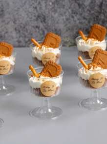 10/20 piezas Cuencos de postre de vidrio vintage, tazas para sundata de helado, fruta, pudín, bocadillos, yogurt y aperitivos - Multicolor - Ver 6