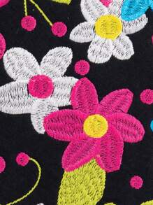 1 pièce Patch en forme de fleur en forme de cœur rouge, appliqué de broderie en polyester, pour tous les vêtements, chaussures et accessoires DIY
