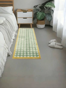 1pc Soft Faux Wool Rug, Rectangular Plaid Pattern Rug, Fluffy & Soft, Suitable For Bedroom, Can Be Used As Decorative Rug, Bedside Home Decor Rug, Washable, Home Decor Faux Wool Rug, Holiday Decor Rug - Multicolor - View 15