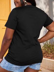 Funny Women's Large Size Safety Oversize Women T-Shirt Use The Force