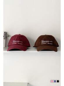 1pc NN Letter Embroidery K-Style Soft Top Baseball Cap, Unisex Adjustable Strap, Casual, Versatile, Suitable For Spring/Summer - N H Baseball Cap - View 5