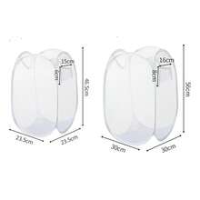 Cesta de Ropa Sucia Esqueleto Ventilada Plegable Fácil Almacenamiento Portátil Gran Capacidad Cesta de Ropa - Blanco - Ver 7