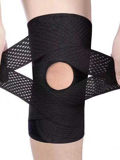 1pc Professional Japanese Style Knee Brace With Strap, Breathable & Adjustable, Suitable For Both Men And Women When Climbing Gym Accessories Knee Support