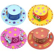 1pc DIY Hand-Knitting Hat Craft Material Kit, Half-Finished EVA Handmade Toy, Random Color Rope Craft - Multicolor - View 8