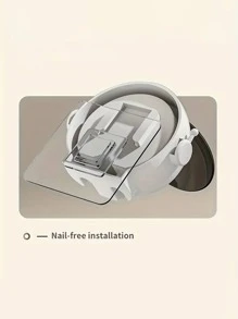 1 件卡通宇航员设计牙刷架，创意可爱漱口杯收纳架，宇航员形状防水牙刷收纳盒，可爱浴室储物架，壁挂式情侣牙刷架，免钻收纳盒，浴室收纳盒，免钻壁挂式浴室牙膏牙刷杯收纳架，新年礼物，学校用品家居浴室装饰 - 彩色 - 查看 9