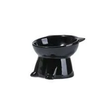 Black Cat Bowl Ceramic Cat Bowl Pet Bowl Pet Supplies Cat Bowl Dog Bowl Macaron Color New Cat And Dog Universal Pet Bowl