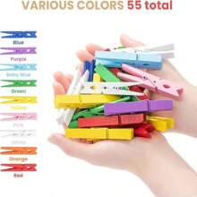 10/40/80 Pieces Of Colorful Clothespins, Colorful Clothespins, Wooden Clips, Rainbow Colored Decorative Crafts, Nails, Photos, Pictures, Decorative Clips, Clothes Hanging Near Needles, Very Suitable For Teenagers To Shower, Gender Reveal, Party Preferences And Storage Essentials, Multi-Purpose Clothespins And Photos For Families And Dormitories