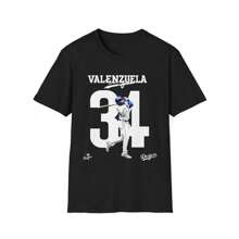 Fernando Valenzuela Dodgers T-Shirt, LA Baseball Fan Gift, Vintage Tee, - 黑色 - 查看 1