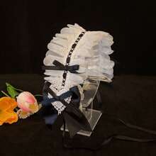 1pc Handmade Sweet Bow Decor Maid Headband, Suitable For Role-Play As Maid Or , Red Halloween Valentine's Day - Multicolor - View 25