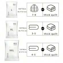 1pc Compression Bag, Giant Cube Vacuum Storage Bag For Clothes And Bedding, Saves 80% Space, Ideal For Closet Organization And Storage Decorations Decor Festival Decor Room Decor Home Decor Bed Room Decor Dress Pants Shoes Jeans Boots Skirt Bedroom, Organizer, Home Storage, White T Shirt Women, Black Pants Women, Ladies Winter Clothes, Dress, - White - View 4