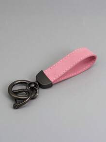 1pc Customized Engraved Name Letter PU Leather Fur Keychain, Fashion Casual Style, Father's Day Gift Suitable For Fathers, Elders, Partners, Teachers, Classmates, Friends, Can Be Used As Promotional, Business, Or Advertising Gift