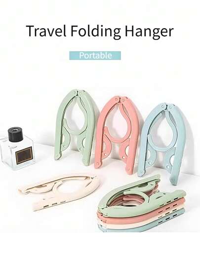 10pcs Portable Folding Travel Hangers - Essential Cruise Accessories, Space-Saving Clothes Drying Racks, Hangers For Clothes, Travel Clothes Rack