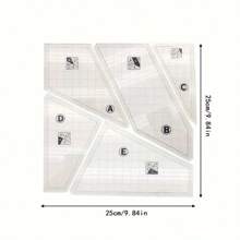 5pcs Acrylic Quilting Templates Set, Transparent Quilt Rulers, For Quilting Patterns, Sewing Machine Compatible, Craft Templates For Arts And Crafts Projects