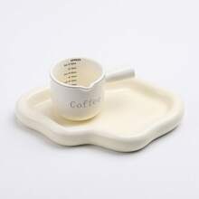 NJCHARMS 1pc, Ceramic Coffee Measuring Cup, Espresso Cups, Espresso Shot Cup With Handle, Spouts Espresso Cups, Espresso Pouring Cup, Espresso Measuring Cup, Coffee Measuring Cup, Kitchen Accessories, Party Supplies, Kitchen Gadgets School Supplies Back To School