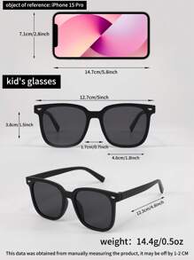 4pcs/Set Kids Fashion Glasses, Multiple Frame Styles With Various Rivet Decorations Including Oval, Round And Cat Ear Frames, Colorful Assortment Suitable For Boys And Girls, Daily Decoration, Travel, Holiday, Party And Photography Props - Multicolor - View 8