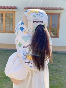Sombrero con protector solar para niños, nuevo sombrero de ala ancha para primavera/verano, anti-UV para la playa, para niños y niñas de 3 a 8 años, diseño aleatorio
