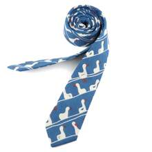 ZONFAZ 1PC Men Fashion Linen Ties Skinny 6cm Necktie Cartoon Animal Pattern Design Wedding Party Clothing Accessories Men Necktie - Multicolor - View 3