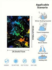 SRH 1pc Customized Flannel Wall Tapestry - Big Truck Theme Background With Colorful Gradient, Stylish Room Decor, Customizable Name/Text, Soft And Comfortable Material, Suitable For Bedroom, Living Room, Office, Camping, Outdoor As Blanket, Personalized Gift For Family, Friends, Father's Day, Easter, Birthday, All Seasons