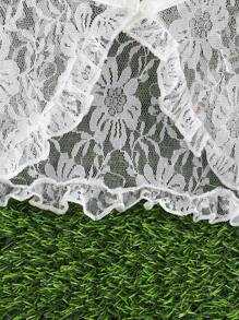 2pcs Baby Girls Casual Cute Lace Jacket & 3D Flower Decorated Dress Outfit Set, Summer