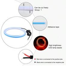 150cm LED Daytime Running Light Scan Starting Car Hood Decorative Lights DRL Auto Engine Hood Guide Decorative Ambient Lamp 12V - Red - View 8