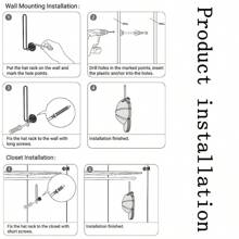 1PC/Baseball Cap Hanger Hat Storage Hat Display Wall Mount Hat Rack Display Rack Hat Organizer Baseball Hat Hanger Hat Holder Wall Baseball Hat Wall Hanger Baseball Hat Holder - Multicolor - View 6