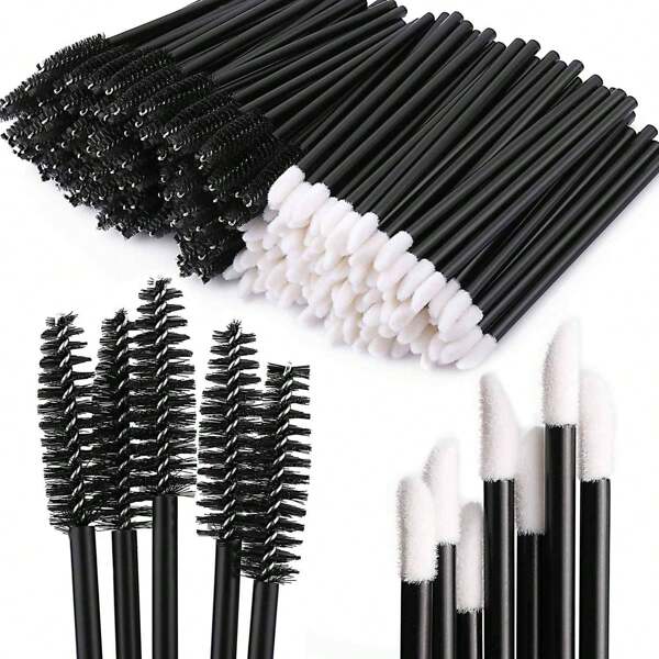 200 Stücke, Teenitor Mascara Bürsten, Einweg-Mascara-Bürsten, Einweg-Applikatoren für Lippenmakeup, Lipgloss-Pinsel, Mascara-Bürste, Lippenstift-Tester-Bürsten, Augenbrauen-Bürste, Lidschatten-Bürste, Bürsten, Geschenke