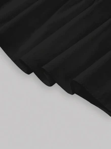 Liuhan Modas Sordaeminina Colored High Waist Ata Skirt With Pleated Three Maria - 黑色 - 查看 3