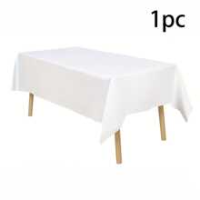1 件/8 件一次性 PEVA 纯色桌布，适用于矩形桌子，抗皱可洗装饰桌布，适合婚礼、派对、仪式、自助餐、生日、日常使用，107.87*53.94 英寸