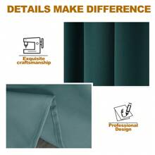 FLYINGCURTAINS Modern Minimalist Rolene Sheer Curtains, 1pc, 145*250cm And Multiple Sizes Available, Lightweight And Comfortable, Translucent And Private, Breathable And Not Stuffy, Easy To Clean, Suitable For Living Room, Bedroom, Study - Dark Green 3V - View 7