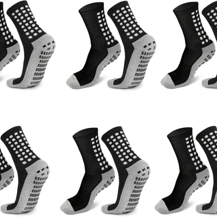 2/4/6 Pairs Men's Soccer Socks Grip Pads Non Slip Football Baseball Soccer Socks For Men Women