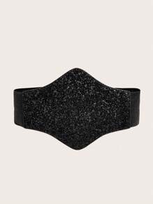 1 chiếc Corset thắt lưng co giãn trang trí tiệc tùng thanh lịch dành cho nữ, thích hợp cho lễ Halloween - màu đen - Xem 2