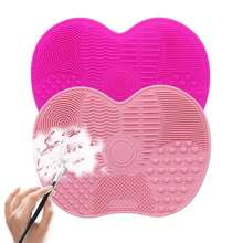 1 件/4 件硅胶化妆刷清洁垫，带吸盘化妆刷清洁垫，便携式化妆刷清洁工具