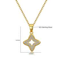 1 Set Minimalist Luxury 925 Sterling Silver Super Shiny Diamond Hollow Four-Leaf Clover Pendant Necklace + 1 Pair Fashionable Earrings, Elegant Gift For Women Daily/Wedding Party