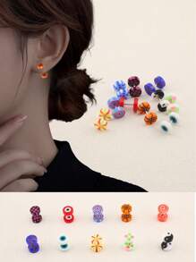 10 Kinds Of Color False Ear Expansion Diverse Colors And Pattern Materials Light And Comfortable Appearance Stylish And Beautiful 10 Colors Random - Fake Ear Expansion - View 7