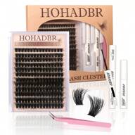 Lash Extension Kit Thick Eyelash Extension Kit 10-18mm Fluffy Lash Clusters 100D Individual Eyelashes Kit With Lash Bond, Lash Remover, Lash Applicator, DIY Lashes Extension