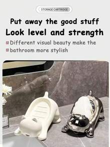 1 Pack Cartoon Cat Plastic Soap Box Creative Cute Bathroom Soap Box Stand Bathroom Drain Soap Box Holder
