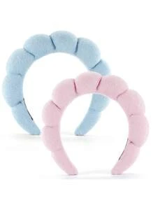 2 Băng đô spa cho bé gái dùng để rửa mặt hoặc chăm sóc da mặt, Băng đô chăm sóc da thời trang, Bộ băng đô vải bông - Băng đô trang điểm phồng dùng để rửa mặt, đắp mặt nạ và sử dụng hàng ngày - Nhiều màu - Xem 19