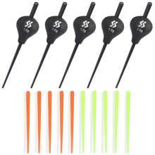 SOUGAYILANG 5pcs EVA Fishing Floats Set - Luminous, High Visibility For Night & Day Fishing, Includes 3 Color Tubes, Ideal For Freshwater & Saltwater - Black - View 14